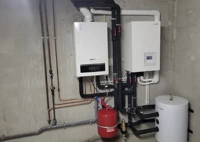 Warmtepomp buitenzijde woning